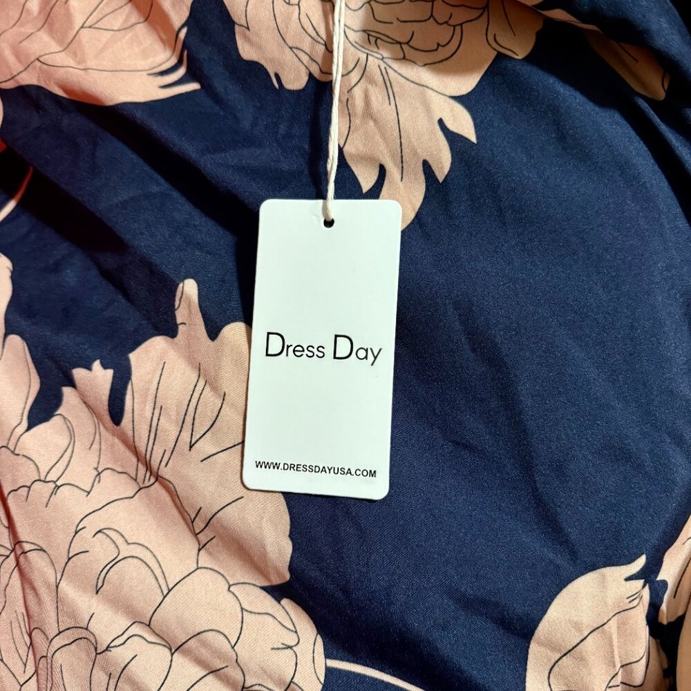 NWT One Shoulder Satin Midi Dress Size Large - Picture 4 of 4